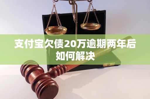 支付宝欠债20万逾期两年后如何解决