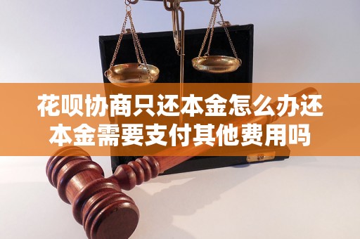 花呗协商只还本金怎么办还本金需要支付其他费用吗