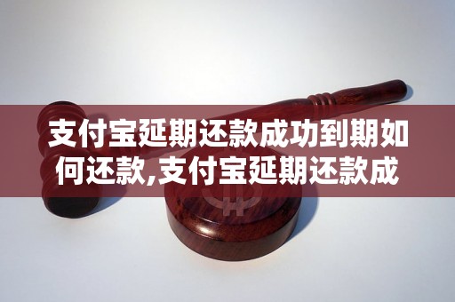 支付宝延期还款成功到期如何还款,支付宝延期还款成功后怎么操作