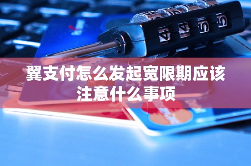 翼支付怎么发起宽限期应该注意什么事项