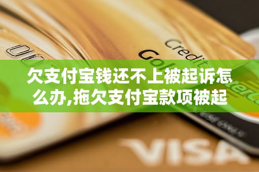 欠支付宝钱还不上被起诉怎么办,拖欠支付宝款项被起诉应该怎么处理