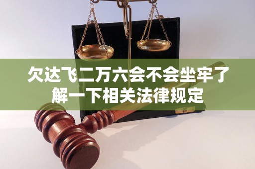 欠达飞二万六会不会坐牢了解一下相关法律规定