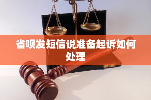 省呗发短信说准备起诉如何处理