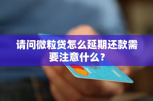 请问微粒贷怎么延期还款需要注意什么？