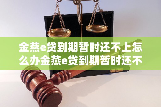 金燕e贷到期暂时还不上怎么办金燕e贷到期暂时还不上怎么办