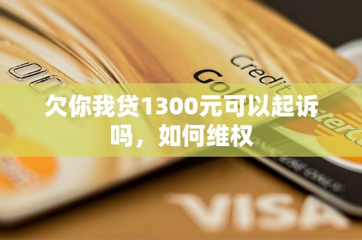 欠你我贷1300元可以起诉吗，如何维权