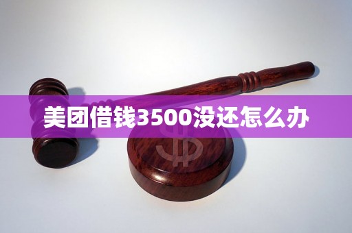 美团借钱3500没还怎么办