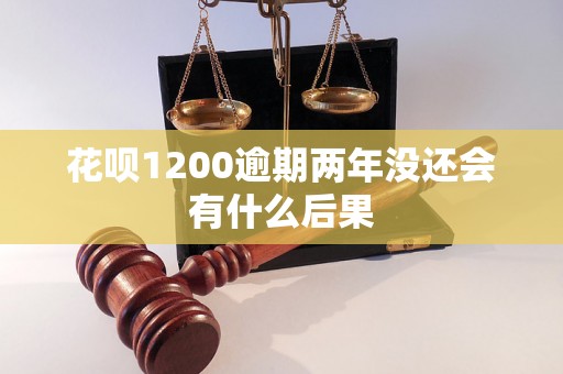 花呗1200逾期两年没还会有什么后果