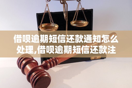 借呗逾期短信还款通知怎么处理,借呗逾期短信还款注意事项