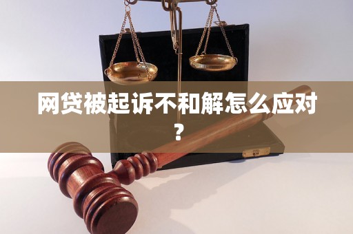 网贷被起诉不和解怎么应对？