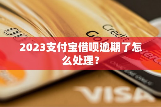 2023支付宝借呗逾期了怎么处理？