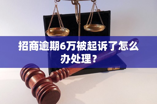 招商逾期6万被起诉了怎么办处理？