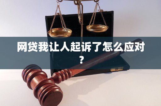 网贷我让人起诉了怎么应对？