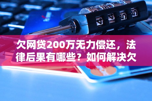 欠网贷200万无力偿还，法律后果有哪些？如何解决欠款问题？