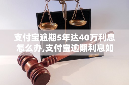 支付宝逾期5年达40万利息怎么办,支付宝逾期利息如何计算