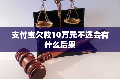 支付宝欠款10万元不还会有什么后果