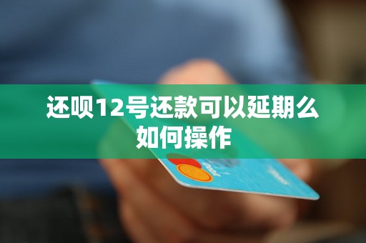 还呗12号还款可以延期么如何操作