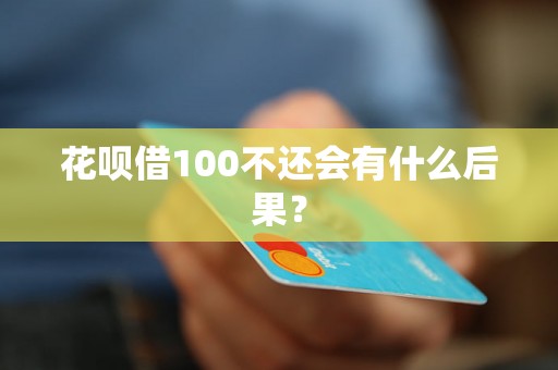 花呗借100不还会有什么后果？