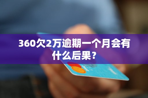 360欠2万逾期一个月会有什么后果？