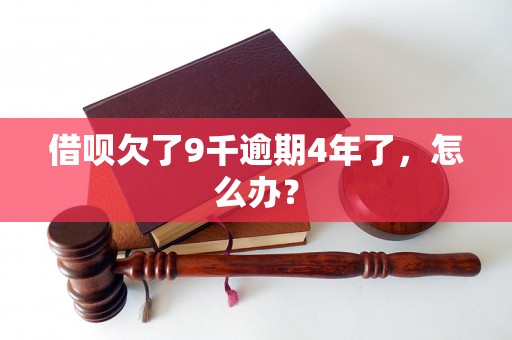 借呗欠了9千逾期4年了，怎么办？