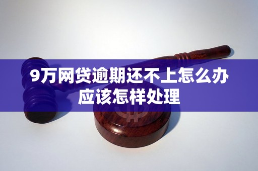 9万网贷逾期还不上怎么办应该怎样处理