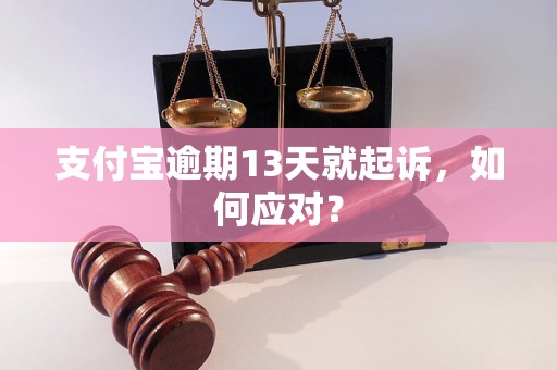 支付宝逾期13天就起诉，如何应对？