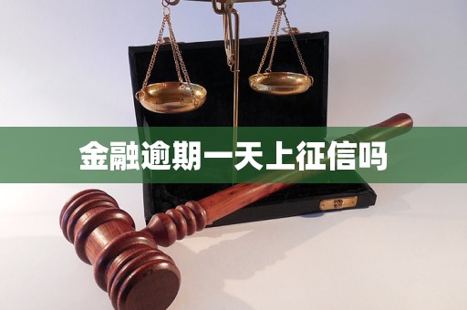 金融逾期一天上征信吗