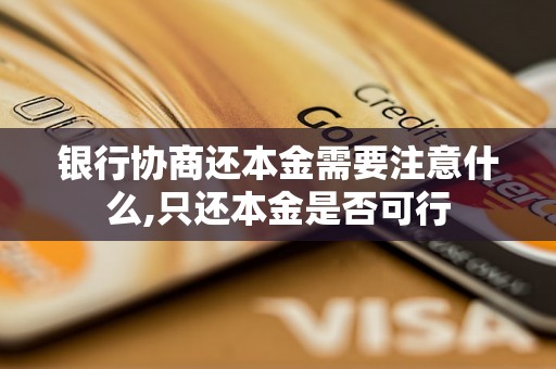 银行协商还本金需要注意什么,只还本金是否可行