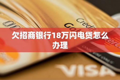 欠招商银行18万闪电贷怎么办理