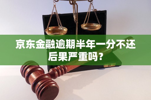 京东金融逾期半年一分不还后果严重吗？