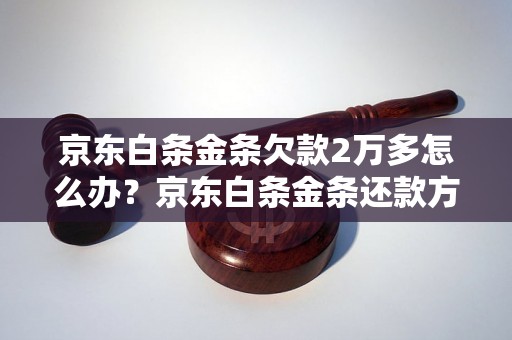 京东白条金条欠款2万多怎么办？京东白条金条还款方式详解