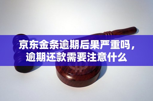 京东金条逾期后果严重吗，逾期还款需要注意什么