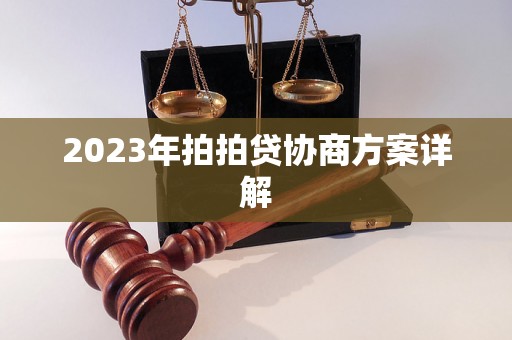 2023年拍拍贷协商方案详解