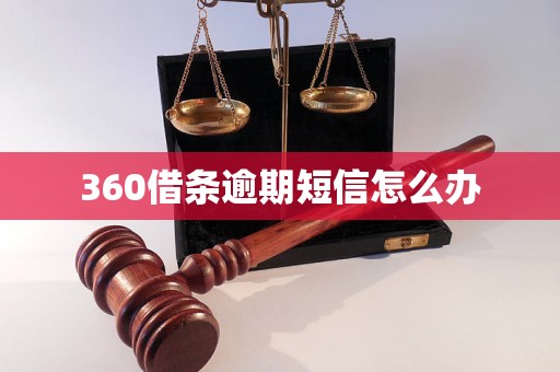 360借条逾期短信怎么办