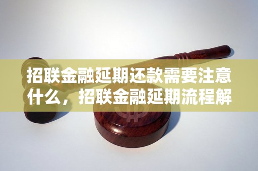 招联金融延期还款需要注意什么，招联金融延期流程解析