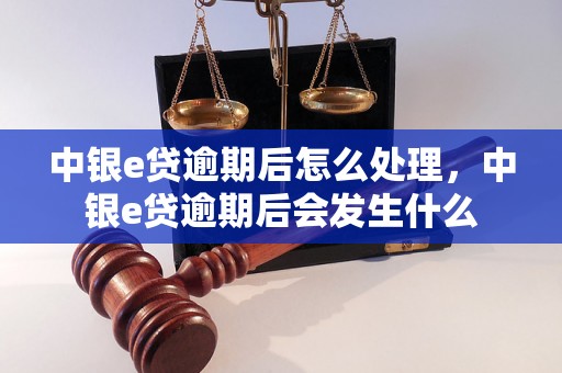 中银e贷逾期后怎么处理，中银e贷逾期后会发生什么