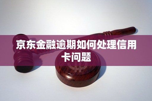 京东金融逾期如何处理信用卡问题