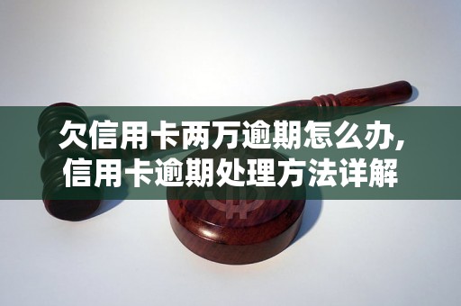 欠信用卡两万逾期怎么办,信用卡逾期处理方法详解