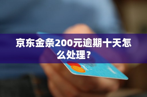 京东金条200元逾期十天怎么处理？