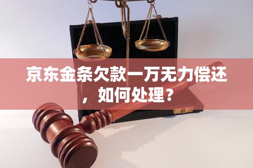 京东金条欠款一万无力偿还，如何处理？