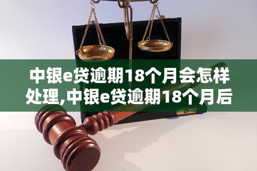 中银e贷逾期18个月会怎样处理,中银e贷逾期18个月后果严重吗