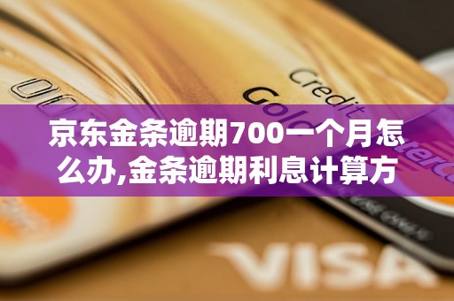 京东金条逾期700一个月怎么办,金条逾期利息计算方式