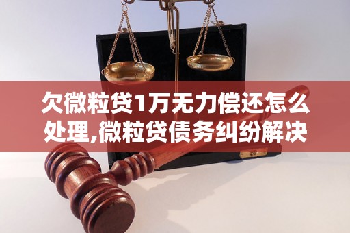 欠微粒贷1万无力偿还怎么处理,微粒贷债务纠纷解决方案