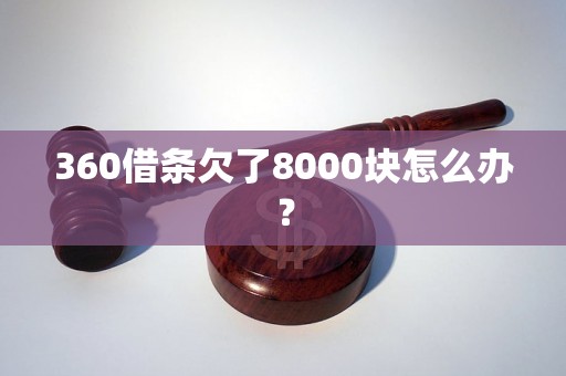 360借条欠了8000块怎么办？