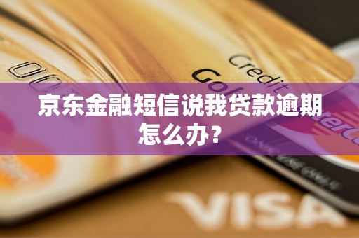 京东金融短信说我贷款逾期怎么办？