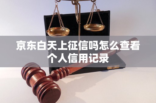 京东白天上征信吗怎么查看个人信用记录