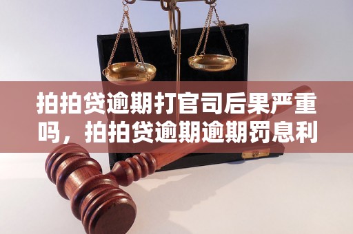 拍拍贷逾期打官司后果严重吗，拍拍贷逾期逾期罚息利率是多少