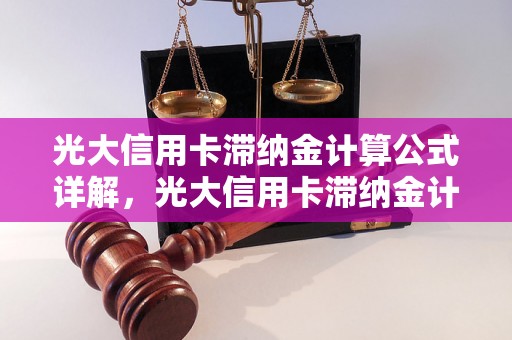 光大信用卡滞纳金计算公式详解，光大信用卡滞纳金计算方法介绍