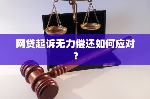 网贷起诉无力偿还如何应对？