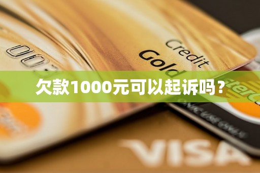 欠款1000元可以起诉吗？